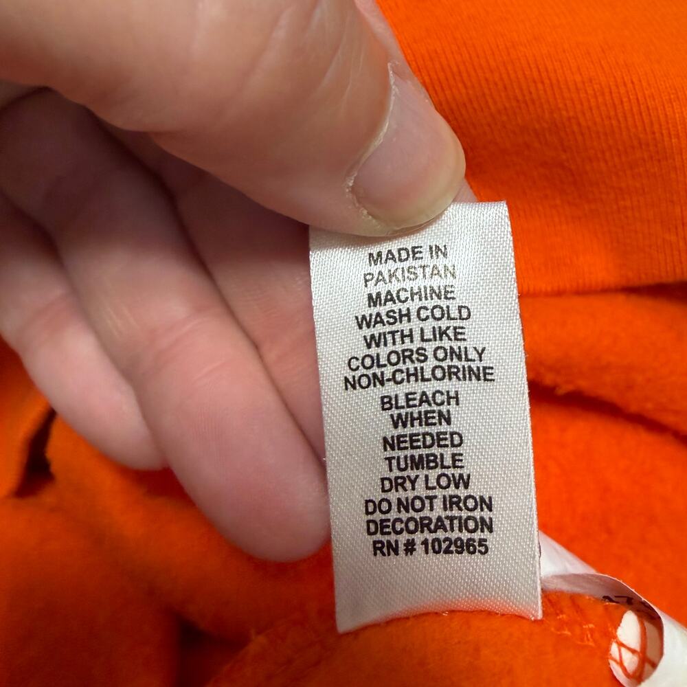 VTG League Syracuse University Orange Hoodie Felt Logo Hoodie Collegiate Large - Picture 5 of 8
